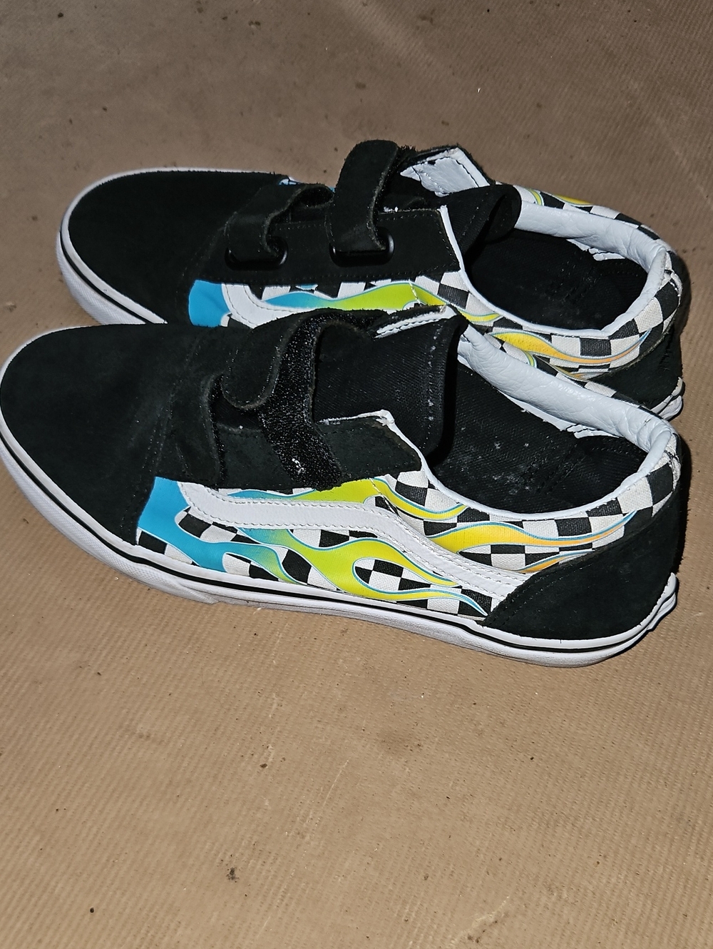 Vans Old Skool V Surf Flames Size 5 Unisex